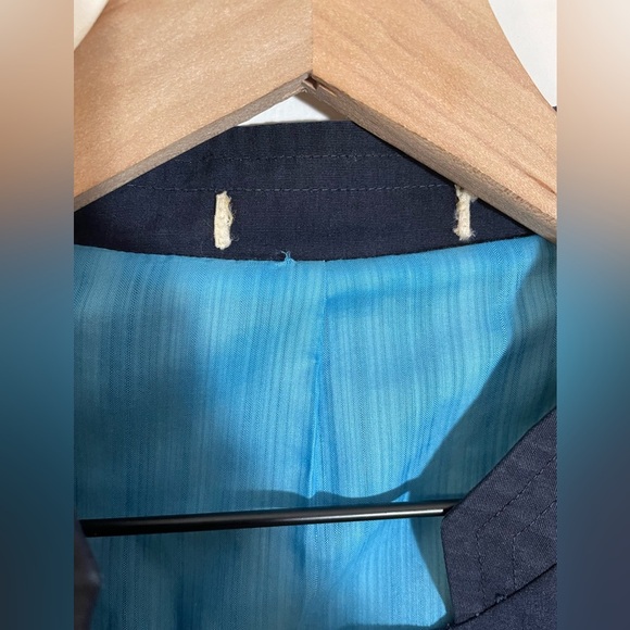 Misty Harbor Buoy Cloth Rain Trench Coat | Rare Vintage 60s Size 18Reg Navy Blue - Picture 6 of 12